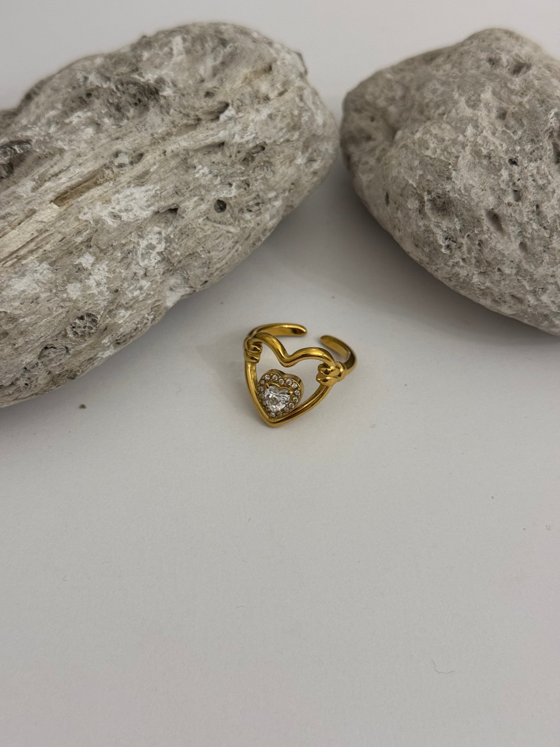 Anello Cuore Brillante