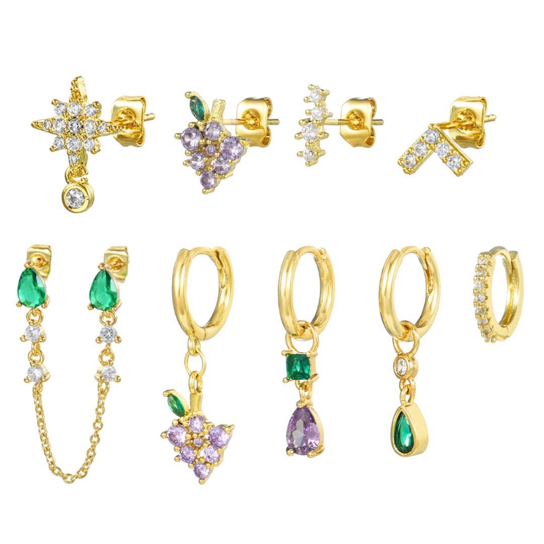 Set Orecchini Verde