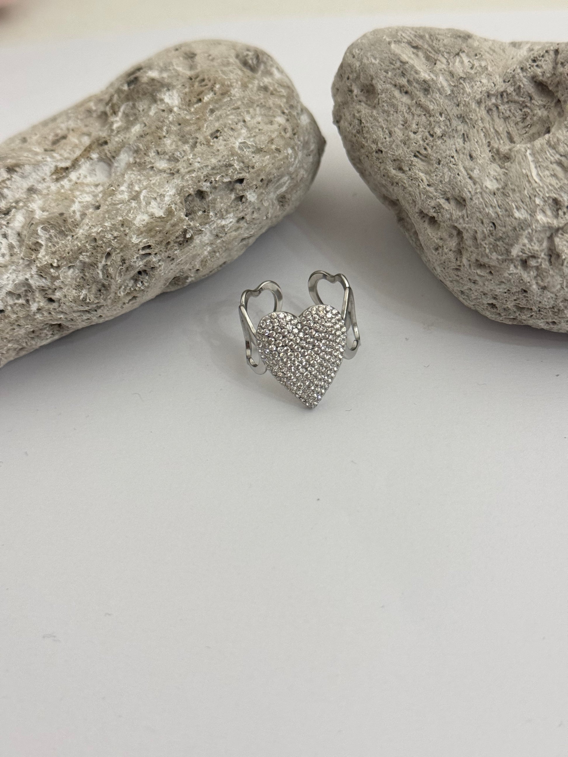 Anello Cuore Allungato