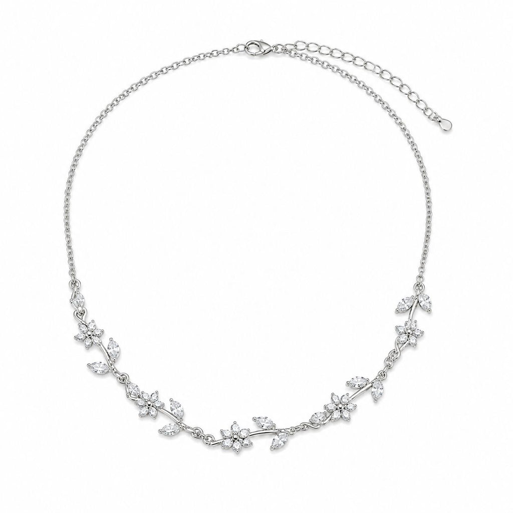 Collana Flowers Strass