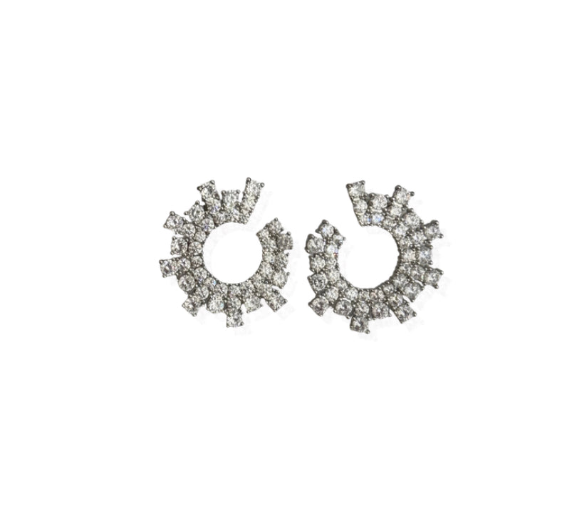 Orecchini Luna Strass