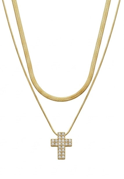 Collana Snake Croce