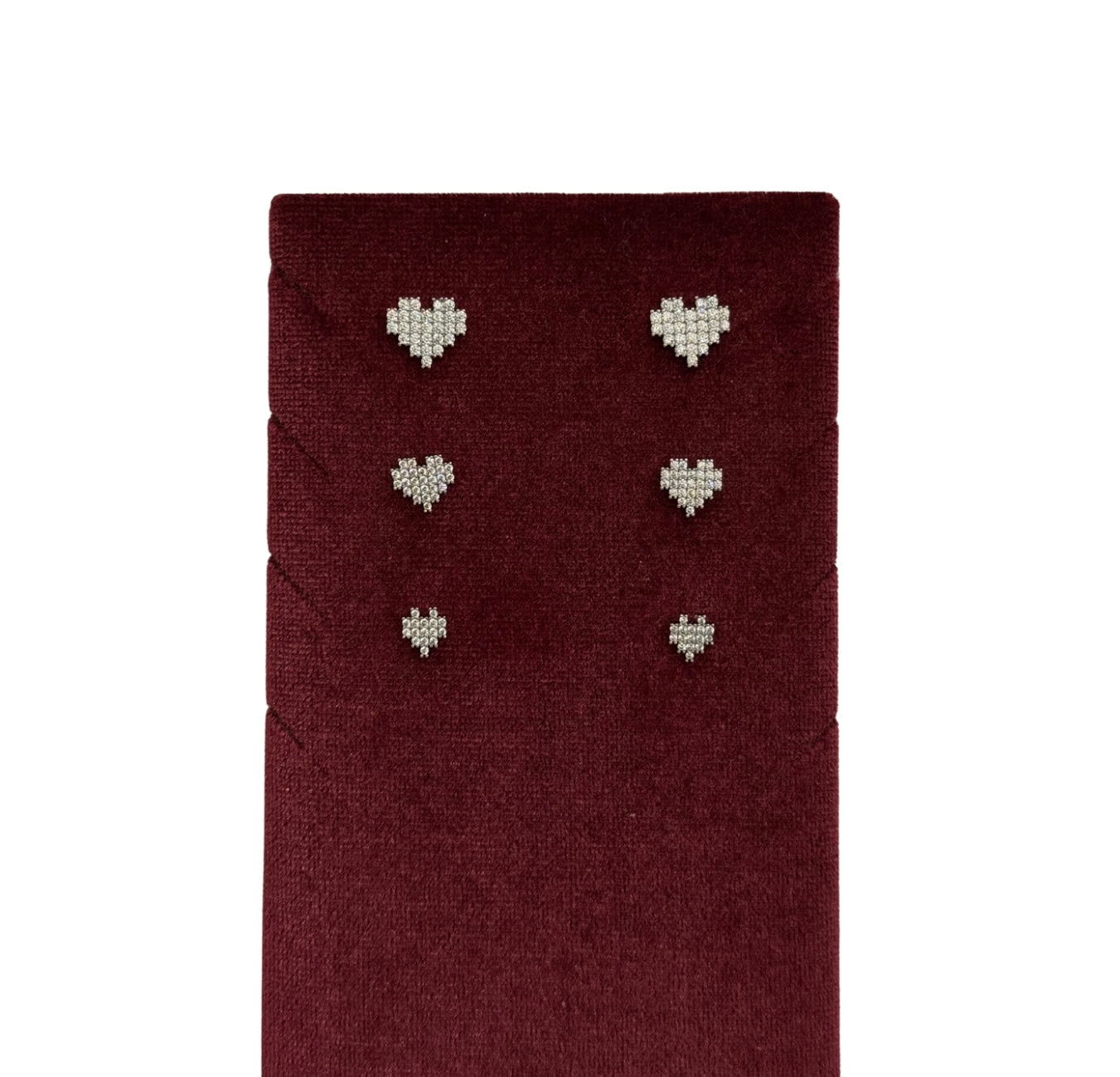 Set Orecchini Cuori Strass